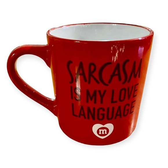 Mars Frankford Candy LLC M&M Coffee Mug Cup Red "Sarcasm Is My Love Language" - Picture 7 of 9